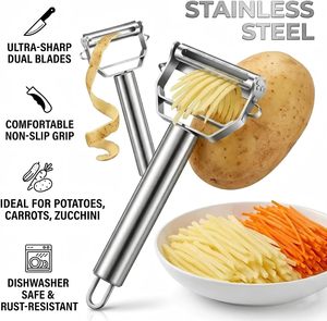 Éplucheur à légumes multifonctionnel en acier inoxydable, éplucheur à pommes de terre, éplucheur julienne - Product Image 5