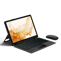 Étui pour clavier sans fil détachable en cuir mince pour Samsung galaxy Tab S8/S7 11 "SM-X700 X706 / SM-T870 T875 avec porte-stylo