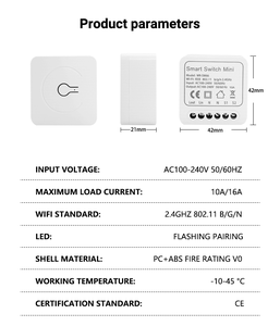Módulo de interruptor inteligente de pared para el hogar, enchufe de luz inteligente con WiFi, enchufe de retroadaptación extremadamente rápida con Homekit - Product Image 6