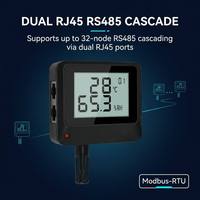 Thermo-hygromètre mural -20~+60°C, plage d'humidité 0%-100% RH, affichage LED, indice de protection IP67, RS485 Modbus