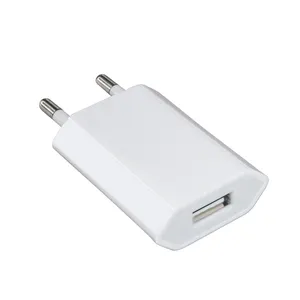 아이폰 휴대 전화 충전기 용 USB 어댑터 5V 1A 미국 EU 플러그 벽 USB 충전기 5W