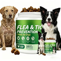 Friandises à mâcher OEM pour la santé naturelle de la peau et du pelage des chiens |   Complément Masticable Anti-Puces et Tiques Saveur Poulet Oméga 3 – 60/90/120 Comprimés