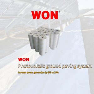 WON Panneau solaire centrale électrique couverture de sol Anti-UV longue durée film solaire réfléchissant blanc tapis de mauvaises herbes réfléchissant - Product Image 2