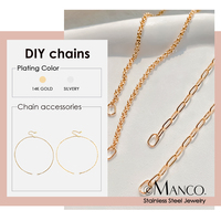 Collier à breloques EMANCO DIY en acier inoxydable, ajustable, style trombone, fait main pour femmes, vente en gros directe d'usine, dropshipping