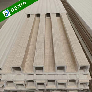 Prix d'usine Revêtement mural 3D design intérieur Revêtement mural haute qualité intégré WPC PVC Panneau mural intérieur cannelé - Product Image 4