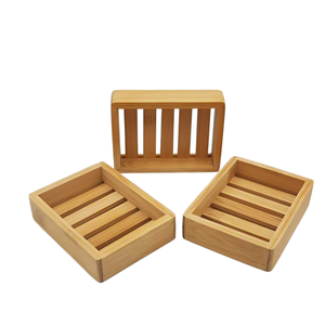 Bamboo Soap <b>Dish</b>, Wooden Soap <b>Tray</b>, Natural Eco-Friendly Bamboo Bathroom Soap Holder - Product Image 3