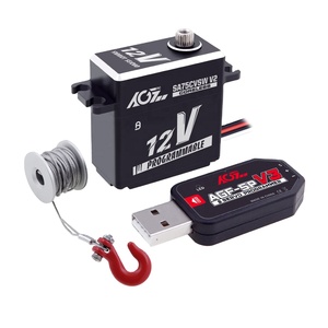 Moteur sans noyau programmable AGFRC 3S 45KG 0.09Sec à couple élevé, engrenages métalliques, numérique intelligent à 360 degrés pour voitures RC et robots - Product Image 2