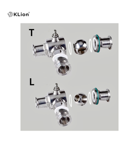 วาล์วบอลแบบปลดเร็ว KLION RTS DN15 สแตนเลส 304 เกรดอาหาร วาล์วบอลแบบสามทางชนิด Sanitary L/T พร้อม Tri-clamp แบบแมนนวล - Product Image 6