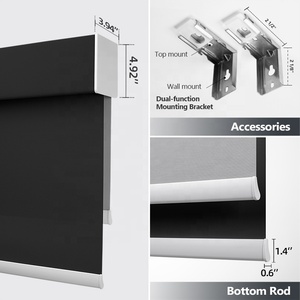 Ngày đêm kép màn rèm cho cửa sổ đôi cơ giới Rèm Đen ngựa vằn Shades trong suốt thông minh rèm cửa sổ cho khách sạn - Product Image 3