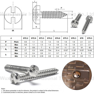 8x3/4 "125mm Tự Khai thác vít h-loại Pan Đầu An ninh tự khai thác vít - Product Image 2