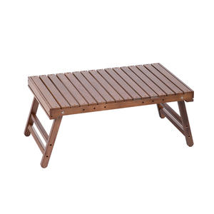Mesa plegable portátil de madera maciza para acampar al aire libre, tienda, mesa de centro - Product Image 1