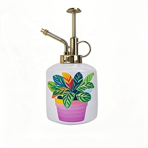 <span class=keywords><strong>Botella</strong></span> de spray de cerámica blanca de alta calidad con estampado Venus Flytrap para decoración única del hogar y necesidades de jardinería - Product Image 3