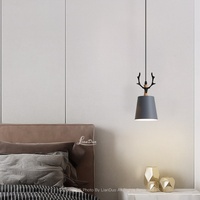 Lampe de chevet en fer, style nordique simple et moderne, suspension créative en fil de pêche, design Macaron, pour chambre, bureau, restaurant, bar, comptoir
