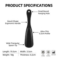 Chausse-pied en plastique PP ultra-fin de 19,5 cm avec poignée en forme de calebasse, 7 couleurs vives, portable, léger, écologique O-MAK OM-20-010 OEM