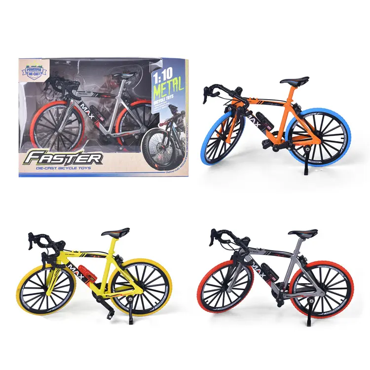 New Style 2023 Simulation Mini Diecast Bike Model 1:10 Alloy Bike Model Finger Mountain Bikes Toys For Kids