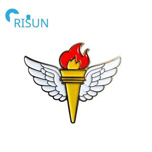 Hersteller von 3D-Fackel-Anstecknadeln für Wissen und Führung, Maßgefertigte Sport-Siegerauszeichnung, Lorbeer- und Siegesfackel-Anstecknadel - Product Image 4