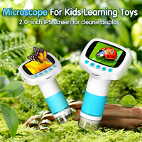 Microscopio Educativo para Niños de 2 Años, Niñas y Niños, Microscopio para Niños con Soporte de Escritorio