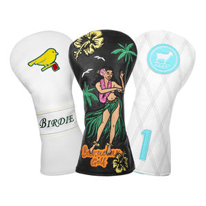 Último diseño <span class=keywords><strong>Golf</strong></span> Wood Head Cover Pu Leather <span class=keywords><strong>Golf</strong></span> Driver Fairway Wood Headcover para hombre mujer - Product Image 1