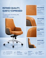 Chaise de bureau ergonomique moderne pivotante et réglable en hauteur pour la maison et le bureau, construction métallique, mobilier de bureau