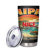 Mug de voyage personnalisé à thème Saipan avec impression graphique, idéal pour la maison, le bureau, les activités de plein air et comme cadeau pour les occasions spéciales