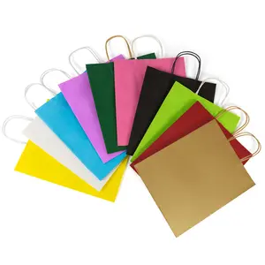 크래프트 종이 가방 핸드백 선물 우유 차 테이크 아웃 포장 베이킹 의류 종이 가방 제조 업체 맞춤형 도매