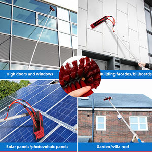 Outil de nettoyage pour toit de fenêtre en verre brosse en verre extérieure équipement de lavage Kit de poteau alimenté en eau Kit de nettoyage de panneau solaire réglable - Product Image 6