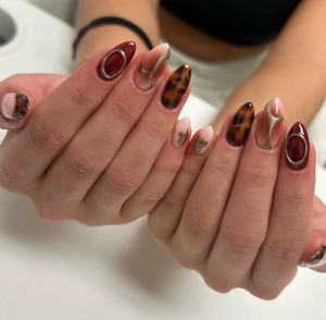 เล็บนิ้วมืออะคริลิคแบบทำมือกดบนเล็บศิลปะการทำเล็บอัลมอนด์ทำด้วยมือ - Product Image 3