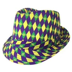 Wholesale Custom Fabric Festive Hats Party Hat Mardi Gras Hat For Carnival