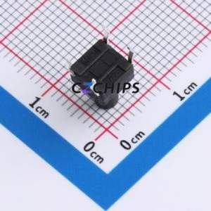 TSW06111-090B331BA Tactile Switch Through hole-4P,6.1x6.1mm Switch Single Pole Single Throw Round Button 1.8N 6.1mm - Product Image 2