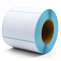 Papier thermique transparent imperméable 100 x 100 mm, étiquettes autocollantes, impression de logo personnalisée pour la logistique