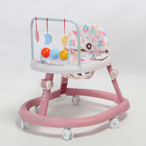 Bambini di alta qualità popolare pieghevole regolabile musicale Sit to Stand apprendimento Baby Walker con ruote telaio in ferro - Product Image 1