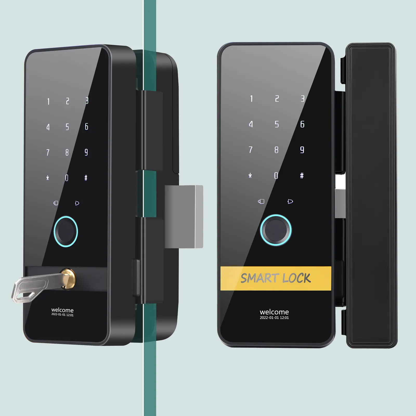 Kantoor Thuis Slimme Deur Slot Ic Kaart Wachtwoord Sleutel Vingerafdruk Unlock Bluetooth Tuya App One-Stop Afstandsbediening Slimme Deurslot.