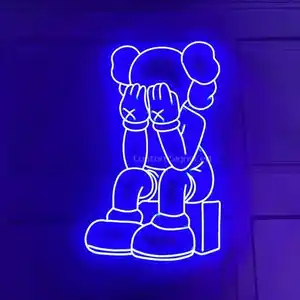 Most popular led acrylic logo Comics neon led sign with led flex neon