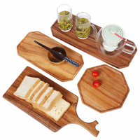 Plateau de service en bois d'acacia écologique, plateau à sushi, plat à apéritif naturel, plateau de service pour la maison et les restaurants