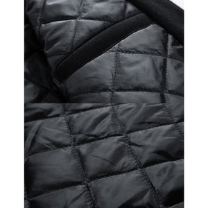 Chaqueta Varsity para Hombre con Bloques de Color y Parches, Mangas de Cuero, Hombros Caídos, Casual, Manga Larga, Bolsillos con Cremallera, Otoño Invierno, Ecológica - Product Image 5