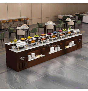 Commercial Double-Sided Insulated Buffet <strong>Table</strong> for Fast Food Serving Industrial Design for Hotels Restaurants <strong>Canteens</strong> Dining - Product Image 1
