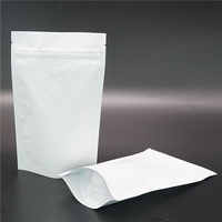 Sacs Doypack d'emballage alimentaire refermables en papier kraft blanc debout avec fenêtre et fermeture éclair