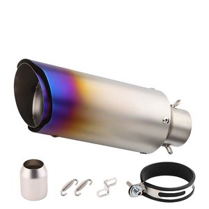 Sistema de Escape Completo para Motocicleta, Silenciador de Escape de Doble Capa con Tubo Redondo de 51 mm, Modificado para Motocicleta - Product Image 2