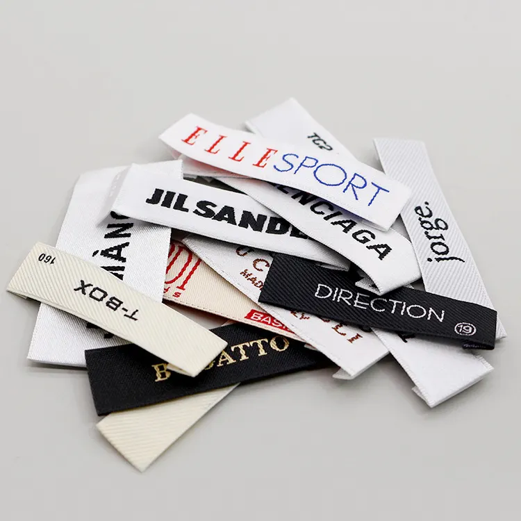 Clothing size labels Clothing garment satin woven label high-density tags for clothes label woven tag