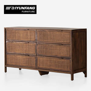 Coiffeuse moderne à 6 tiroirs en bois massif et <span class=keywords><strong>armoire</strong></span> à tiroirs polyvalente <span class=keywords><strong>pour</strong></span> le rangement de la chambre à coucher, du salon et de la salle à manger - Product Image 1