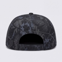 Casquette Snapback à Visière Plate Camouflage Pin Noir Gris avec Patch PVC Imperméable et Corde, 5 Panneaux, Perforations Laser Respirantes, Gorras Hommes Femmes