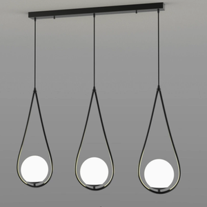 Lámpara Colgante Nórdica de 3 Luces, Estilo Industrial, Minimalista en Blanco y Negro, Iluminación Macaron, para Comedor y Barra de Bar - Product Image 4