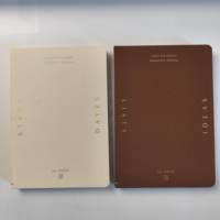 Ensemble cadeau carnet et agenda en tissu de lin avec couverture rigide estampée à chaud, 15,5 x 21,5 cm, vente en gros, personnalisé, dans une boîte en tissu de lin