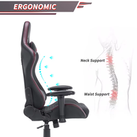 Accoudoir ergonomique réglable en cuir de PU de luxe personnalisé Chaise de jeu d'ordinateur à LED RVB colorée pour joueur