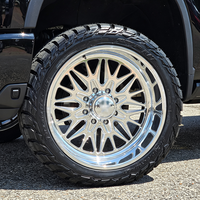 Jante de camion forgée et polie à déport profond 24*12 pouces 6x139.7 8x170 8x180 8x165.1 pour Ford F150 F250 GMC Chevy RAM 2500 1500