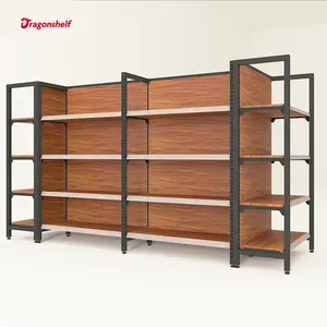 Dragonshelf cửa hàng bán lẻ hiển thị kệ kim loại và minisu kệ gỗ hiển thị giá