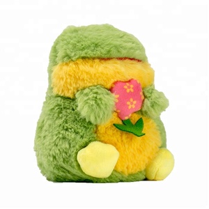 ของเล่นผ้ากำมะหยี่สำหรับเด็กกบยัดไส้ผ้านุ่มสีเขียวนุ่มออกแบบได้ตามต้องการ - Product Image 2