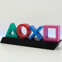 Lampe LED décorative de style néon pour salle de jeu réactive à la musique, icône Playstation, lumière nostalgique