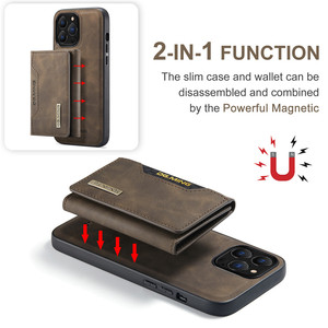 Étui de téléphone portefeuille magnétique de luxe <span class=keywords><strong>2</strong></span> en 1, étui de portefeuille détachable DG Ming avec plusieurs emplacements pour cartes pour iPhone XR 11 12 13 Pro Max - Product Image 4