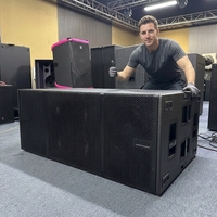 VIO S218 Dual 18 Inch Subwoofer Aktif Profesional Bass Array 1500W RMS 6000W Peak 28Hz Speaker DJ Kayu